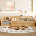 GDFStudio Rowan Pine Wood Floor Bed with Super High Security Barrier
