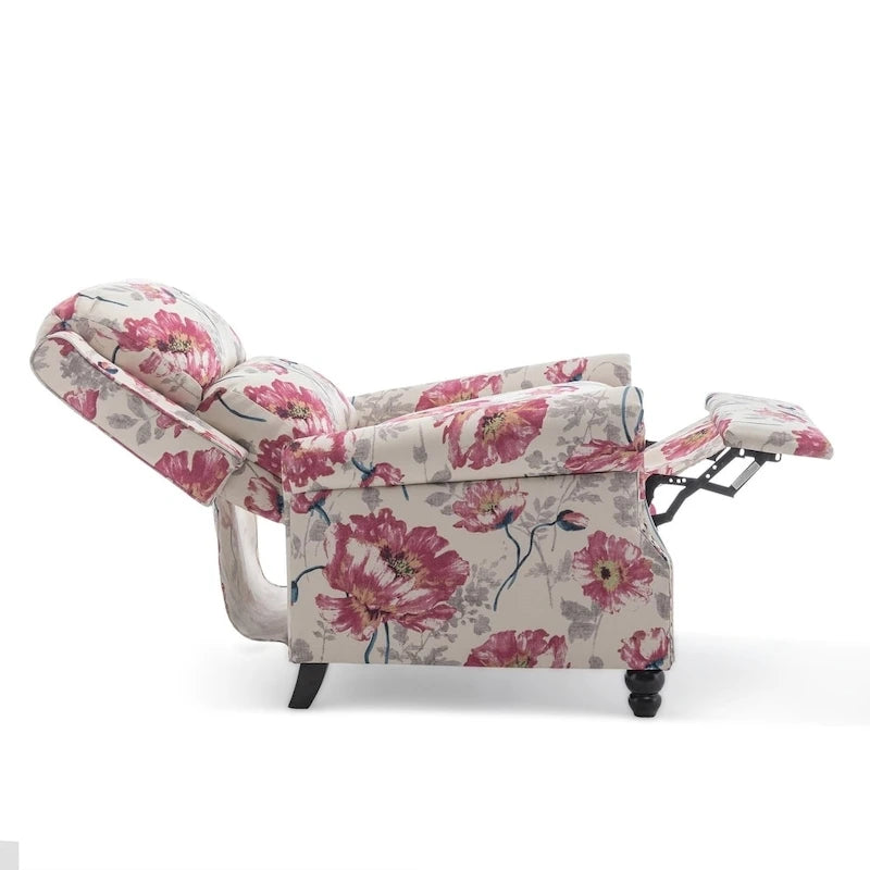 2 Set Modern Padded Seat Recliner Chair with PU Leather/Fabric