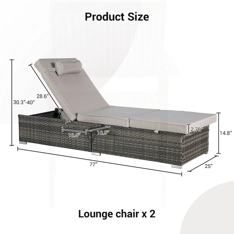Outstanding Outdoor Chaise Lounge Chair Set for Relaxation and Leisure