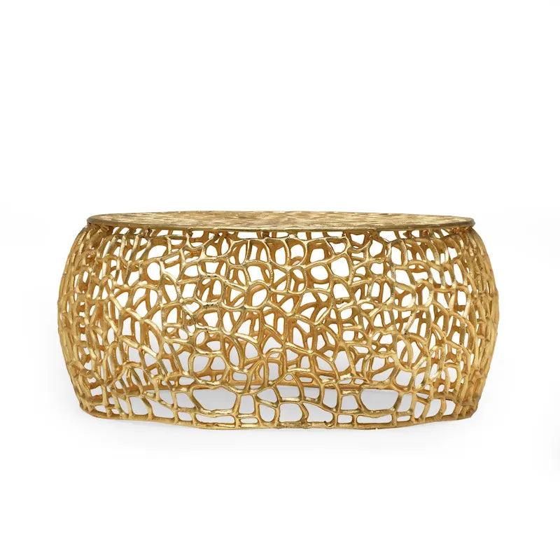 Cortlandt Modern Handcrafted Aluminum Mesh Coffee Table by Christopher Knight Home