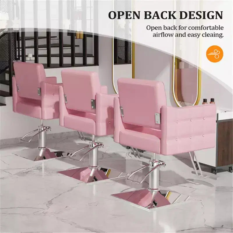 Karl Home Pink Heavy Duty Hydraulic Hair Stylist Salon Chair wiht Diamond Accents