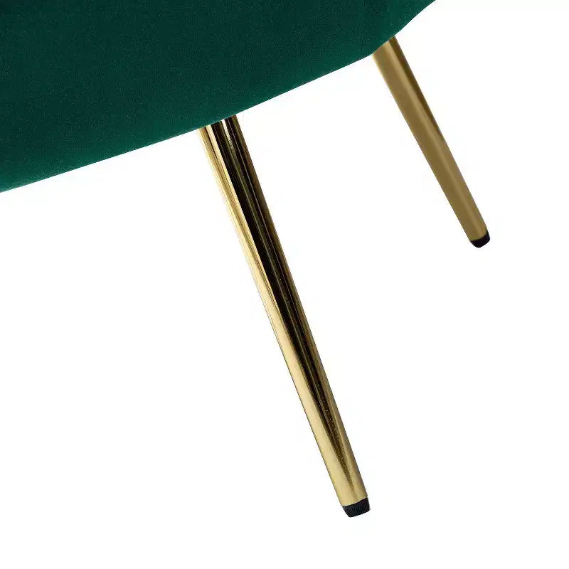 Comfy Barrel Chair with Golden Metal Legs, Living Room Accent Chair