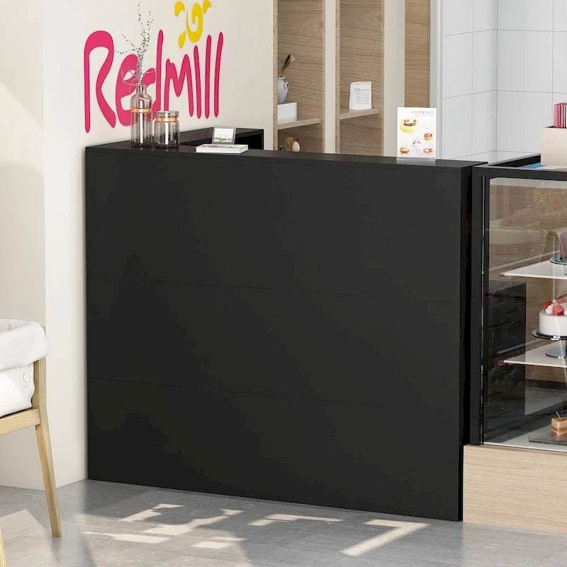 L-Shape Wood Reception Desk Office Computer Desk