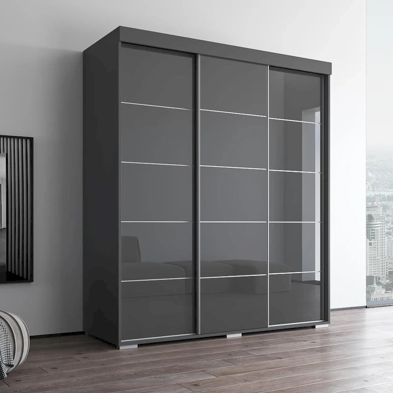 Copper Grove Parasol 71-inch Modern Glossy Armoire