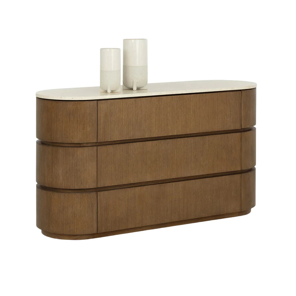 Organic Marble Dresser with Storage, Sculptural - Bedroom | Polished Finish