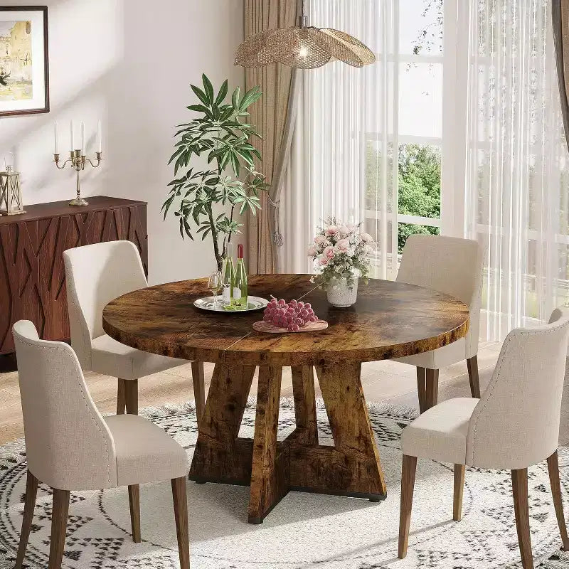 47 Inch Round Dining Table for 4 people