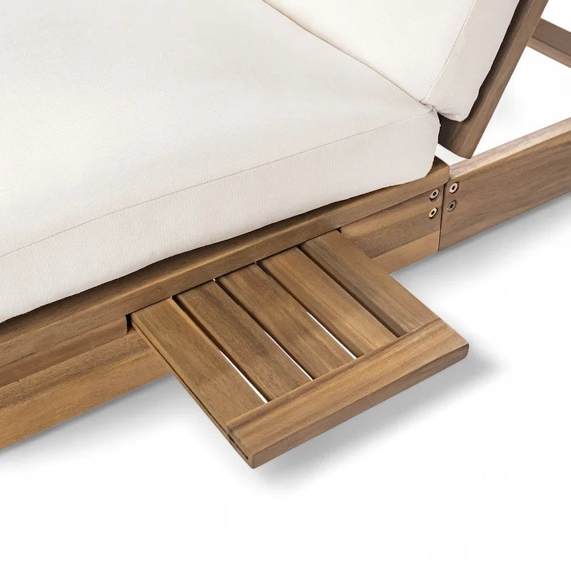 5-Position Adjustable 2 Chaise Lounge,Folding Trays for Poolside,Patio