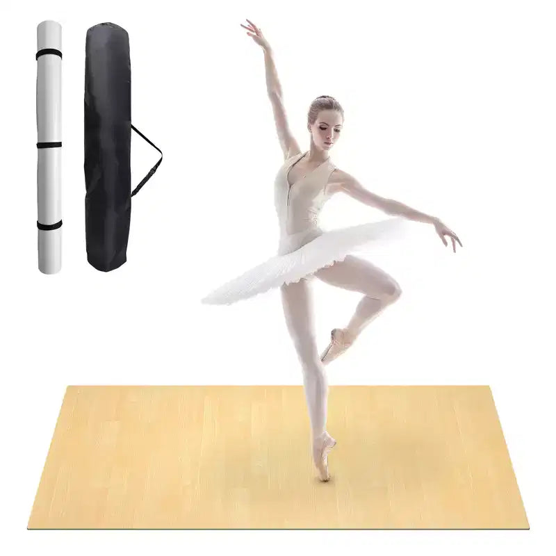 4x6 Portable PVC Dance Floor Mat, 5mm Thick Non-Slip Scratch-Resistant Dance Mat for Ballet Jazz Tap Yoga Pilates and Home Exercise