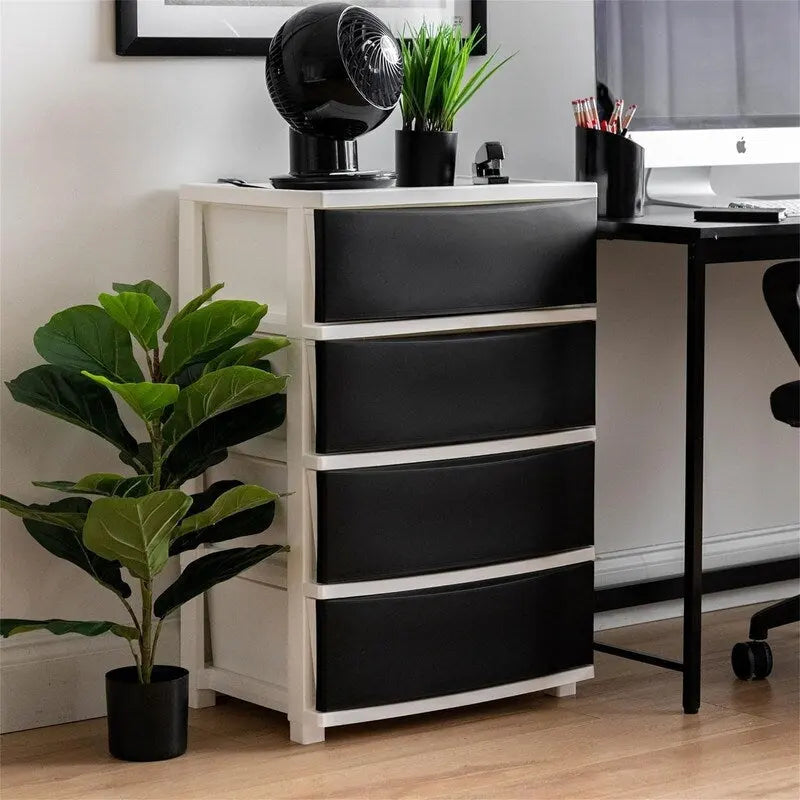4 Drawer Wide Storage Drawer