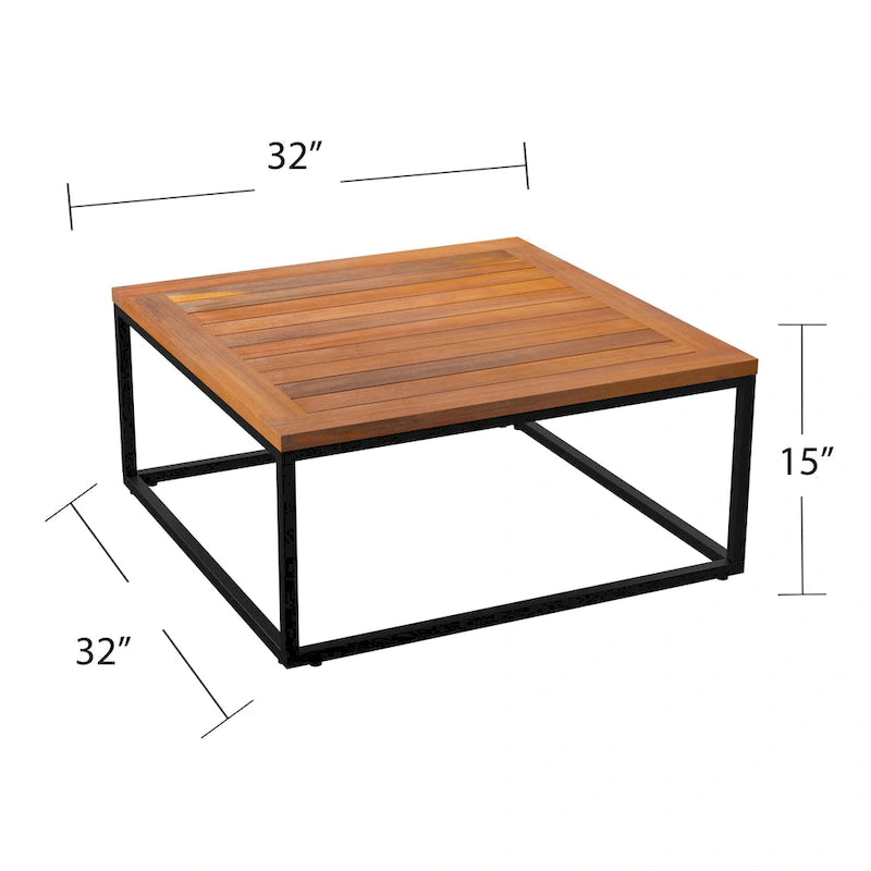 SEI Furniture Tara Square Acacia Wood Coffee Table