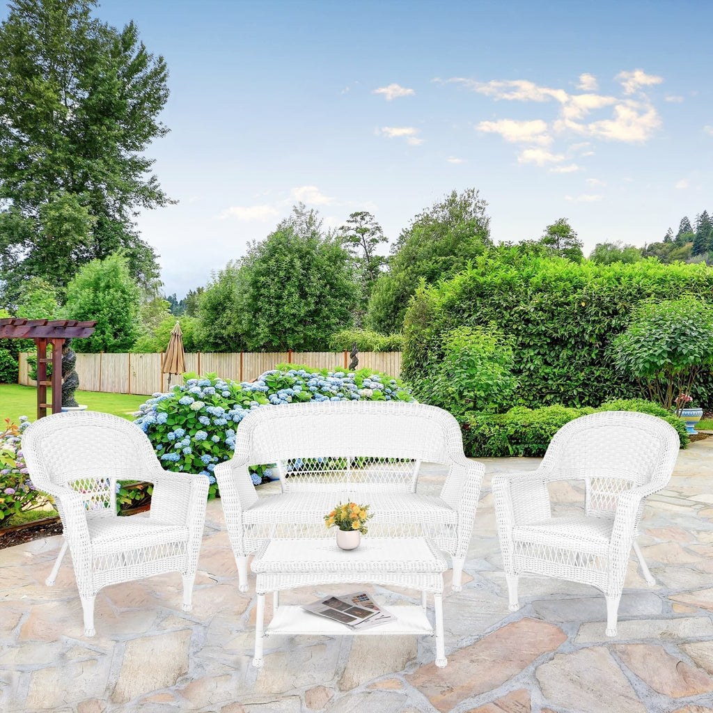 Wicker Patio 4-piece Conversation Set