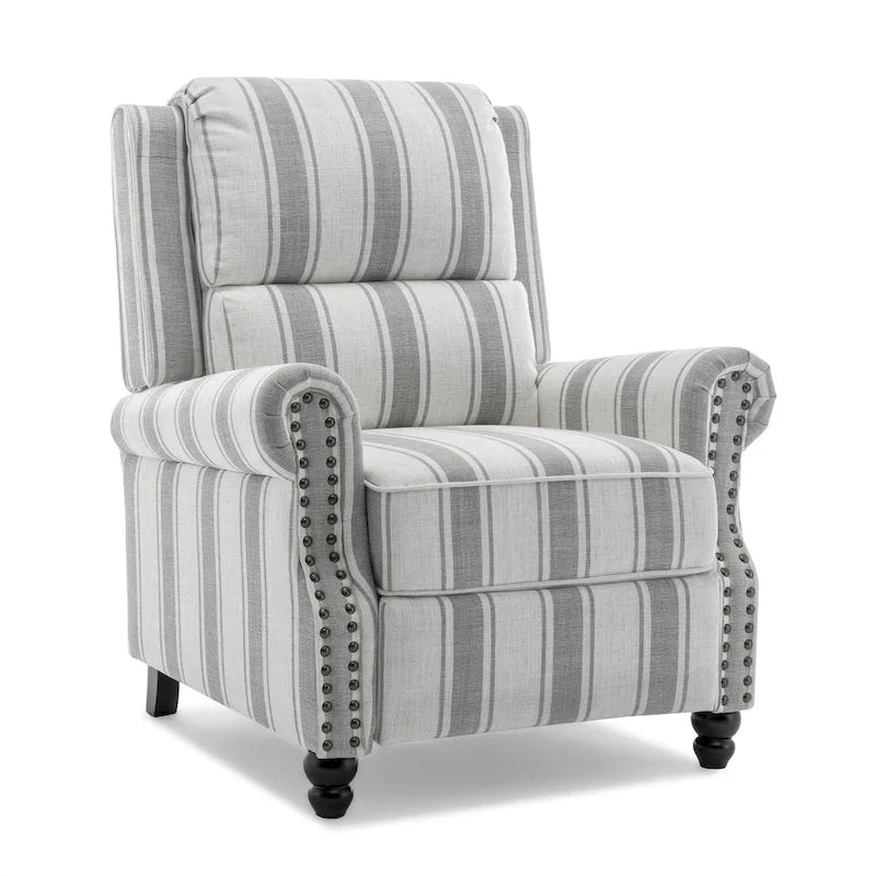 2 Set Modern Padded Seat Recliner Chair with PU Leather/Fabric
