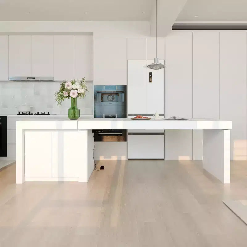 Hitow Modern 110W Lift Dining Table with 3 Memory Height,47Max Height,150LBS Load-Bearing,Intuitive Operate,Kitchen Island/Breakfast Bar