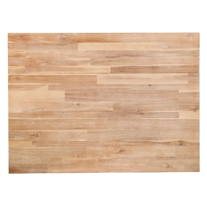 Ilot de cuisine extensible en bois naturel noir avec tiroirs et étagères