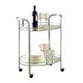 Loule Contemporary Serving Cart In Chrome Finish - 31 H x 26 W x 18 L Inches