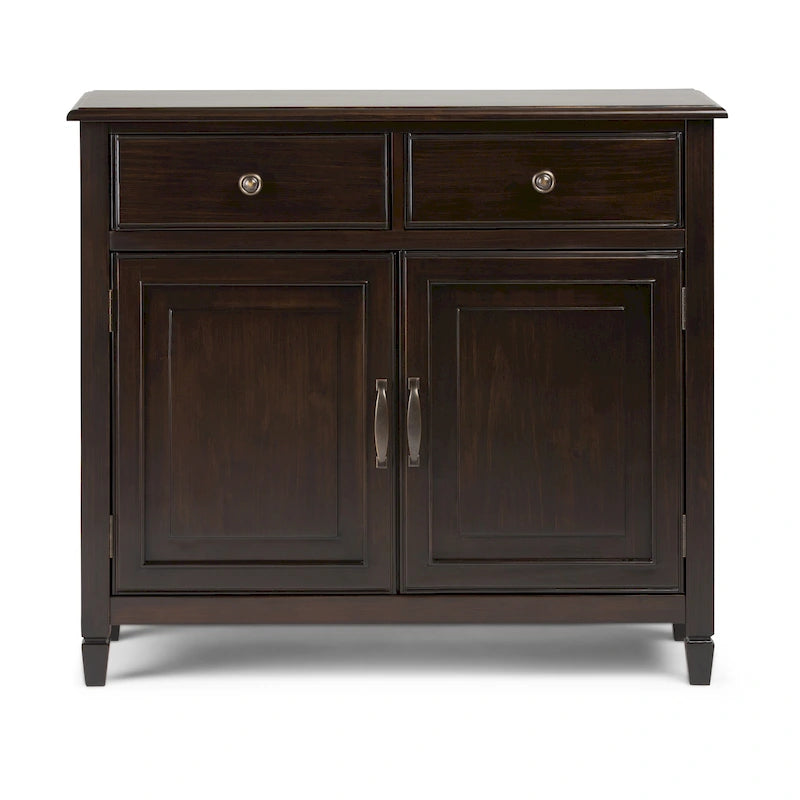 WYNDENHALL Hampshire 40 Wide Solid Wood Traditional Entryway Storage Cabinet - 40w x 15d x 36 h