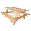 All Things Cedar 6-Ft Outdoor Picnic Table, Handcrafted Wooden Patio Bench Set for Camping, Backyard Parties, or Tailgating, Rustic Cedar