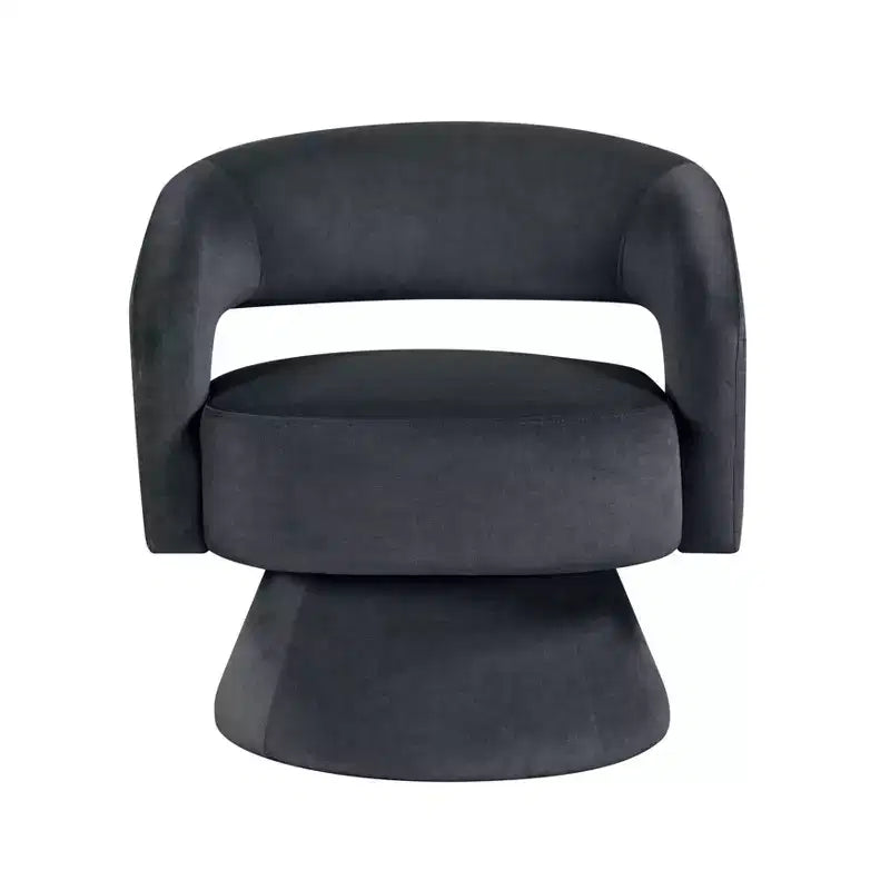 GDFStudio Hudson Modern Luxury Velvet Upholstered Swivel Accent Chair