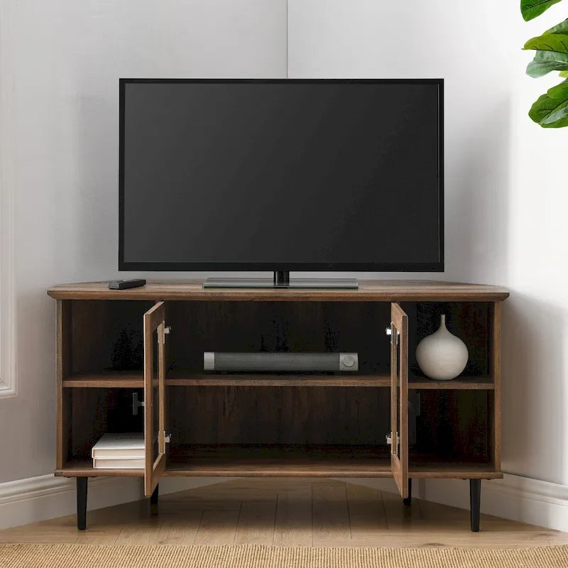 Middlebrook 48-inch Glass Door Corner TV Stand