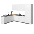 Kitchen Harmony Collection White Gloss & Gray Color Base Size 8x10Ft Wide - 126x96