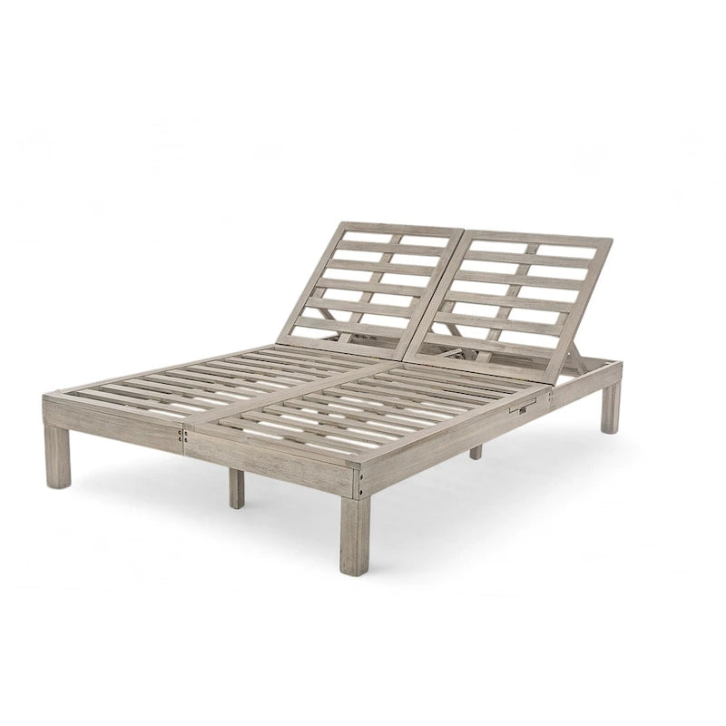 5-Position Adjustable 2 Chaise Lounge,Folding Trays for Poolside,Patio